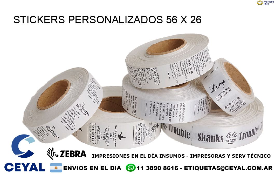 STICKERS PERSONALIZADOS 56 x 26