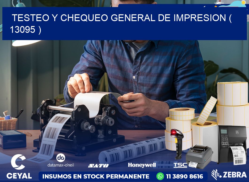 TESTEO Y CHEQUEO GENERAL DE IMPRESION ( 13095 )