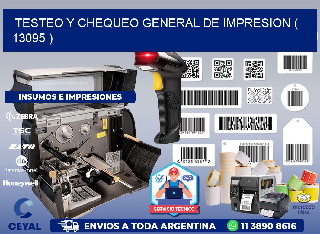 TESTEO Y CHEQUEO GENERAL DE IMPRESION ( 13095 )