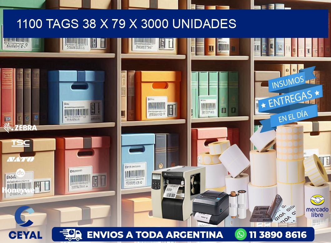 1100 TAGS 38 x 79 X 3000 UNIDADES