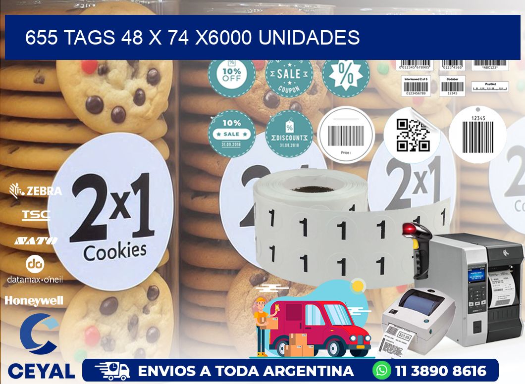 655 TAGS 48 x 74 X6000 UNIDADES