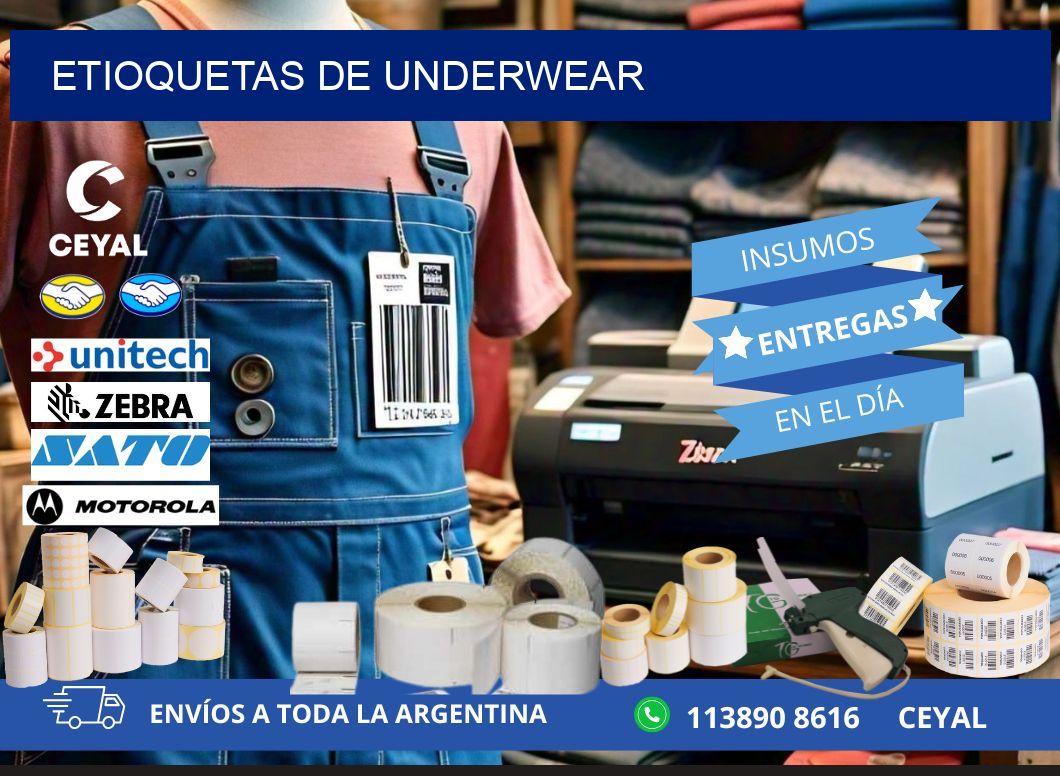 ETIOQUETAS DE UNDERWEAR