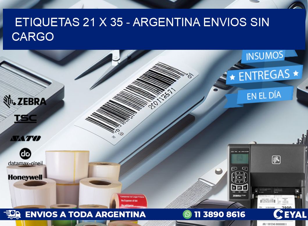 ETIQUETAS 21 x 35 - ARGENTINA ENVIOS SIN CARGO