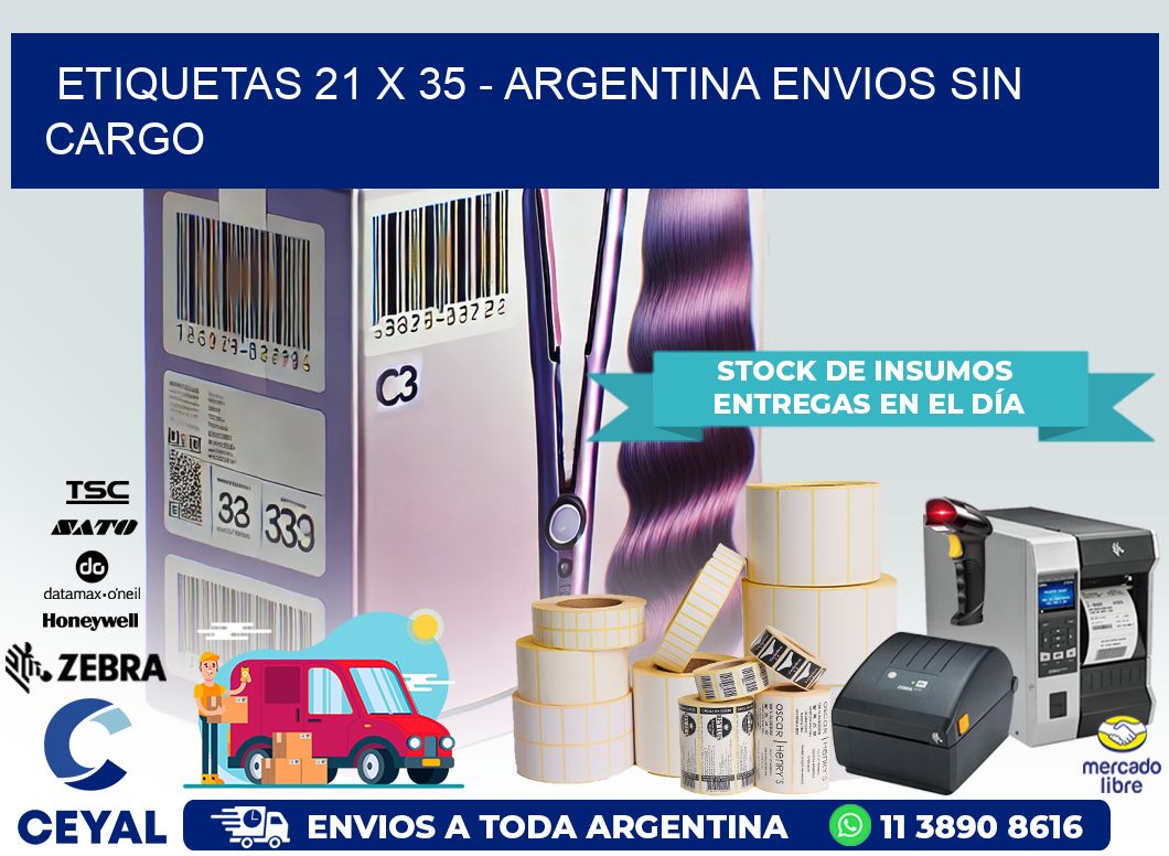 ETIQUETAS 21 x 35 – ARGENTINA ENVIOS SIN CARGO