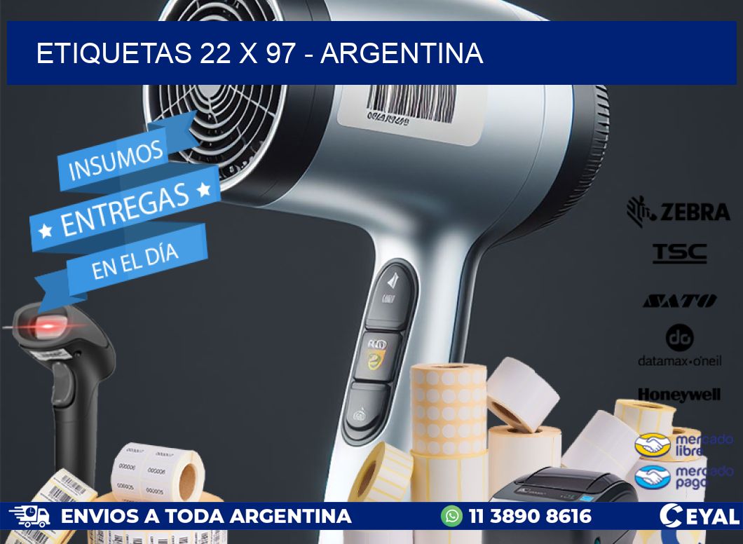 ETIQUETAS 22 x 97 - ARGENTINA