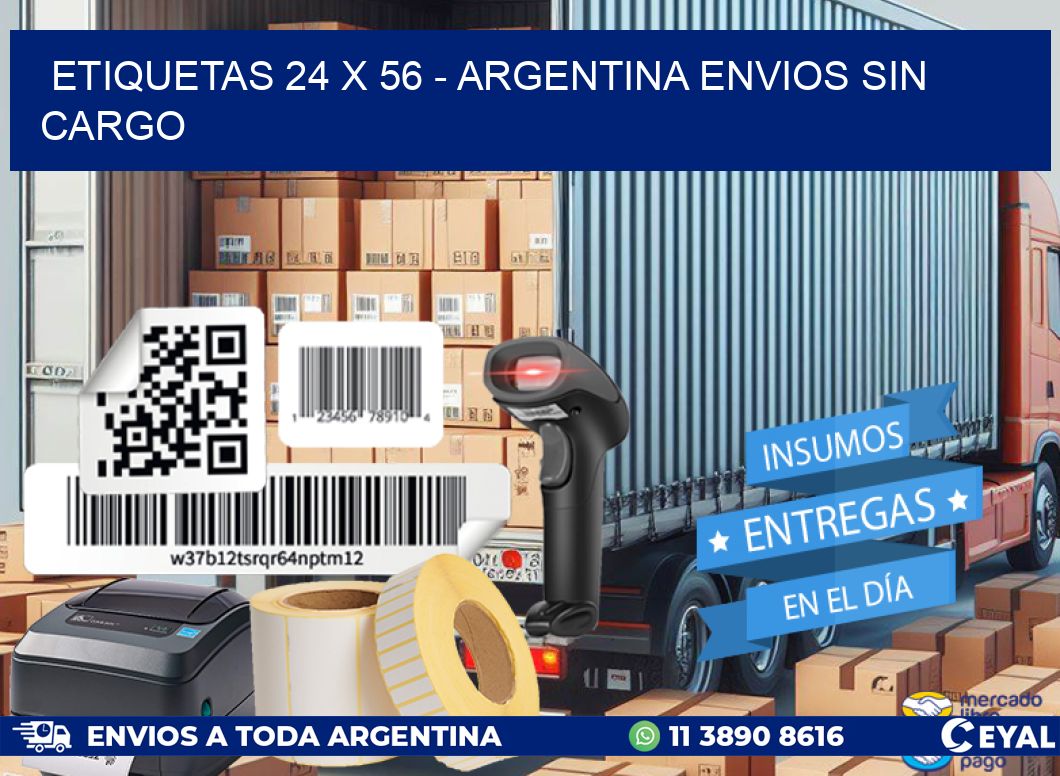 ETIQUETAS 24 x 56 - ARGENTINA ENVIOS SIN CARGO