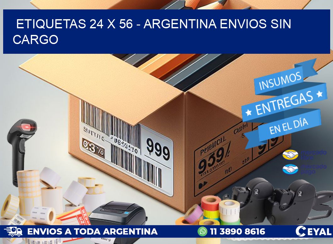 ETIQUETAS 24 x 56 - ARGENTINA ENVIOS SIN CARGO