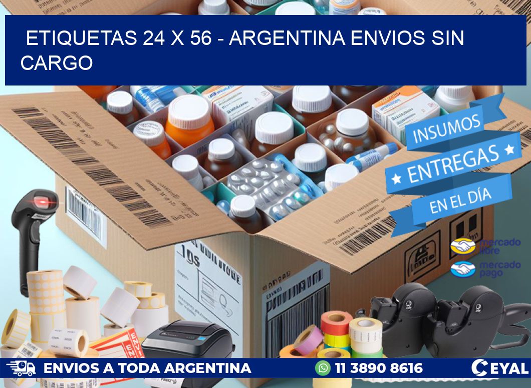 ETIQUETAS 24 x 56 - ARGENTINA ENVIOS SIN CARGO