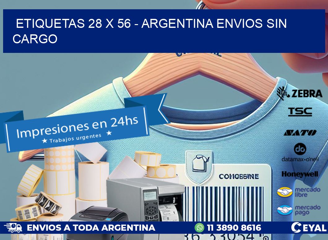 ETIQUETAS 28 x 56 - ARGENTINA ENVIOS SIN CARGO