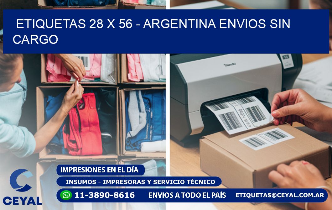 ETIQUETAS 28 x 56 - ARGENTINA ENVIOS SIN CARGO