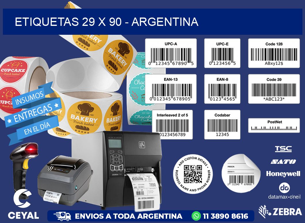 ETIQUETAS 29 x 90 - ARGENTINA