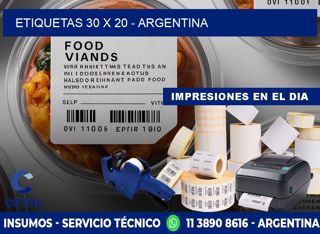 ETIQUETAS 30 x 20 - ARGENTINA