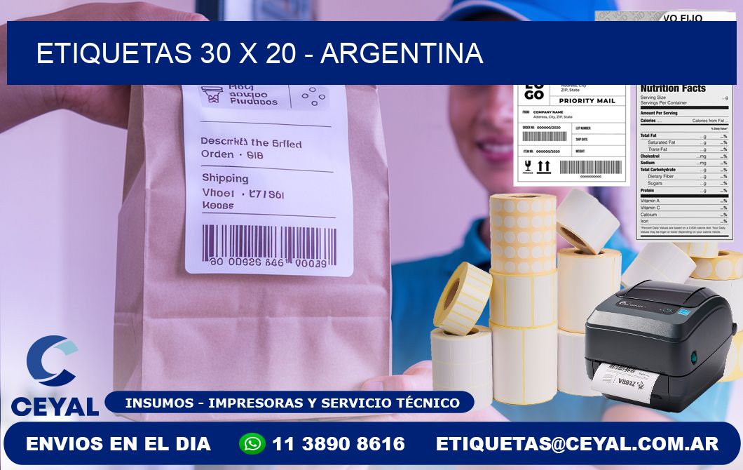 ETIQUETAS 30 x 20 - ARGENTINA