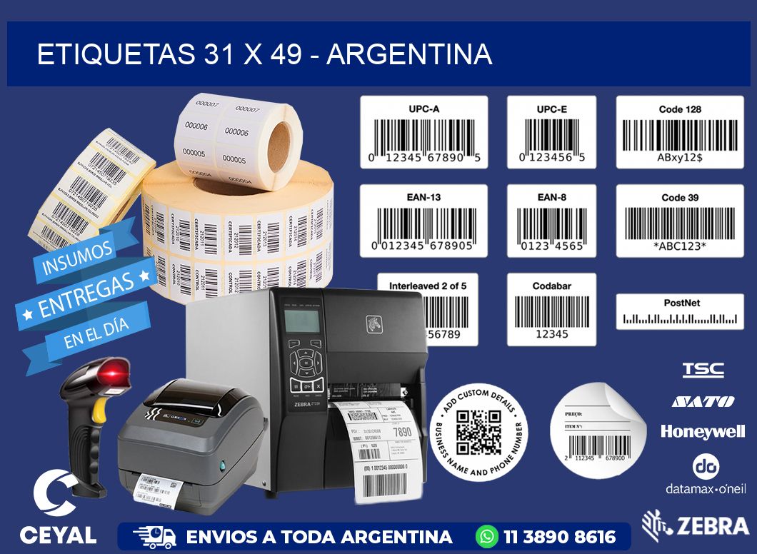 ETIQUETAS 31 x 49 - ARGENTINA