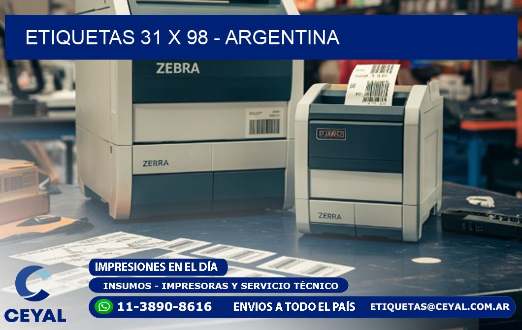 ETIQUETAS 31 x 98 - ARGENTINA