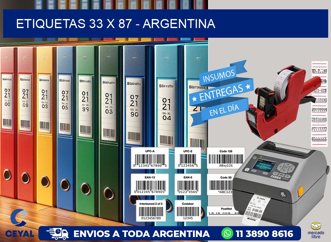 ETIQUETAS 33 x 87 - ARGENTINA