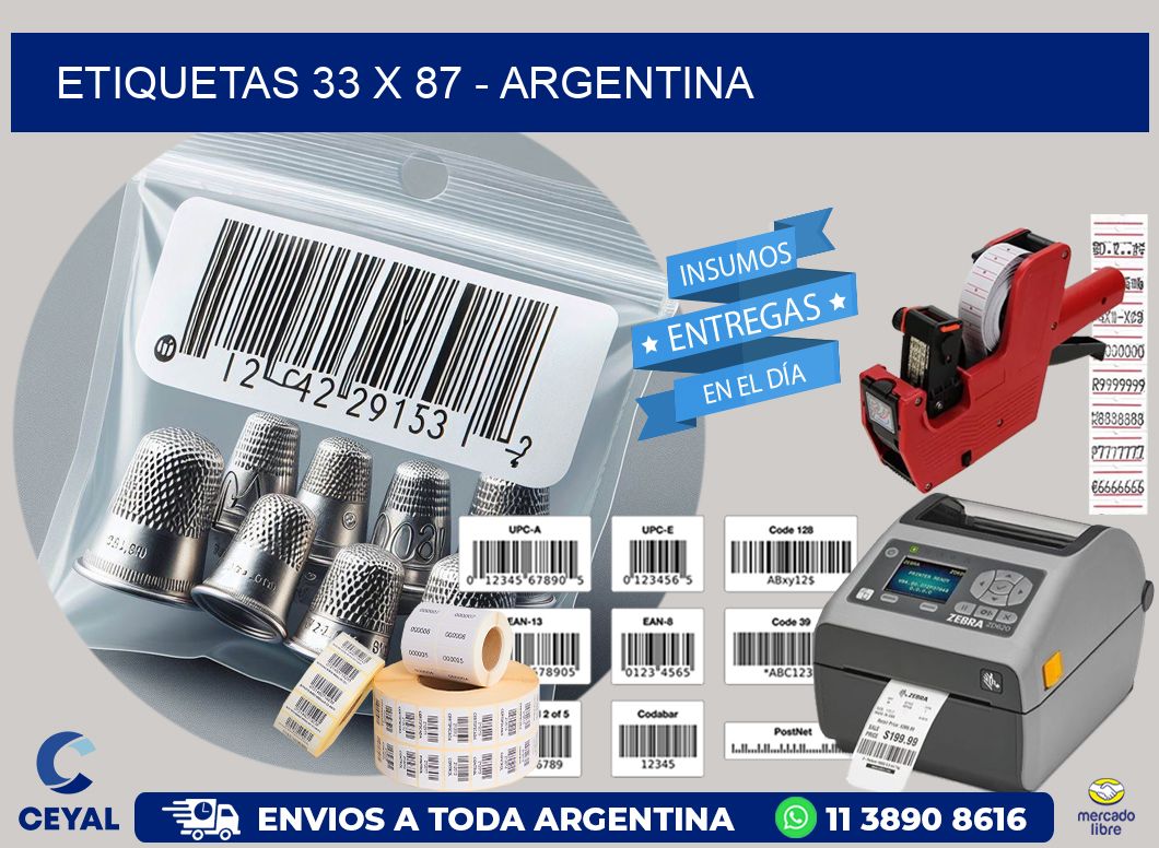 ETIQUETAS 33 x 87 - ARGENTINA