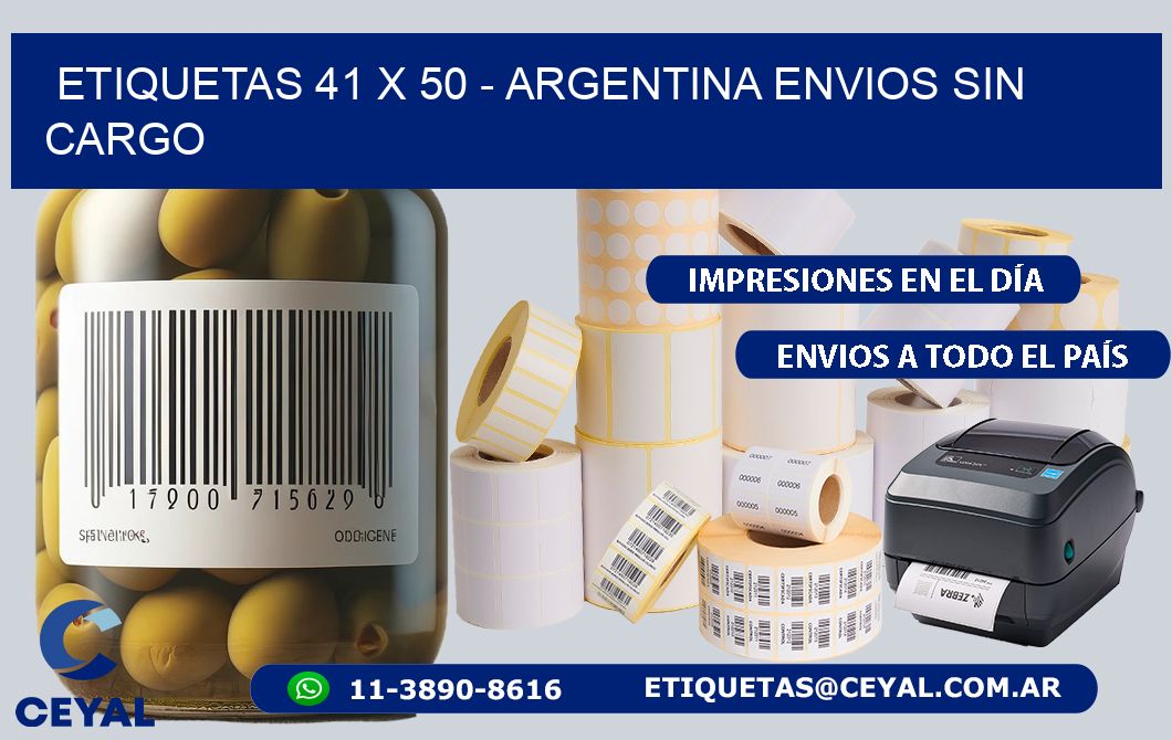 ETIQUETAS 41 x 50 - ARGENTINA ENVIOS SIN CARGO