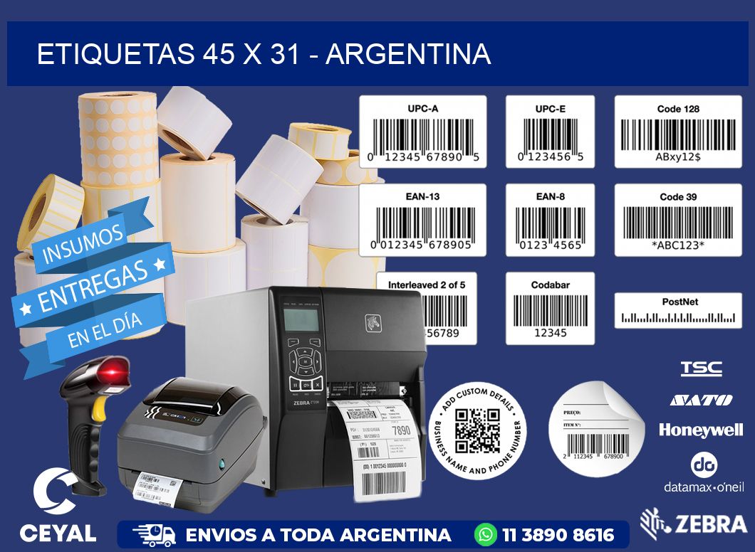 ETIQUETAS 45 x 31 - ARGENTINA