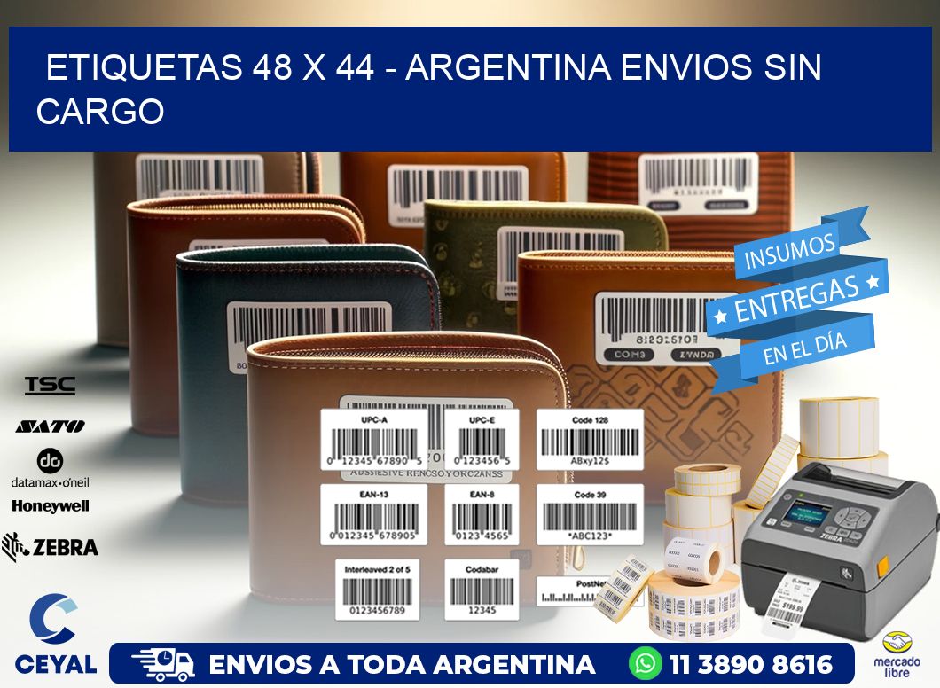 ETIQUETAS 48 x 44 - ARGENTINA ENVIOS SIN CARGO