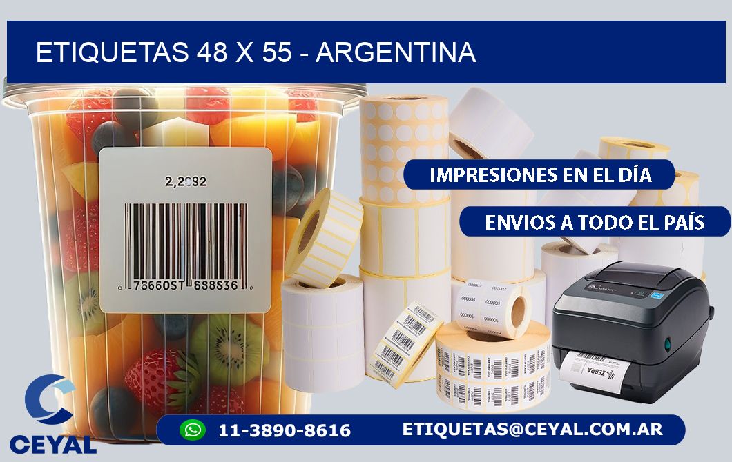 ETIQUETAS 48 x 55 - ARGENTINA