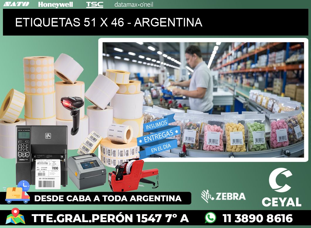 ETIQUETAS 51 x 46 - ARGENTINA