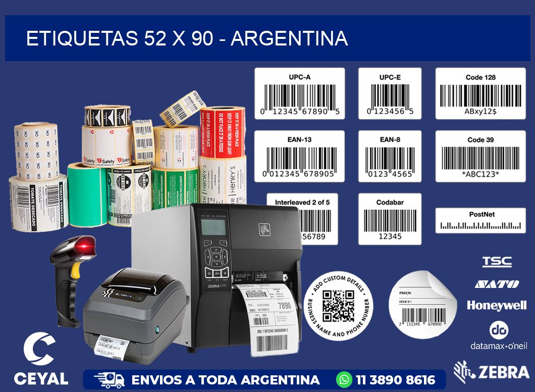 ETIQUETAS 52 x 90 - ARGENTINA