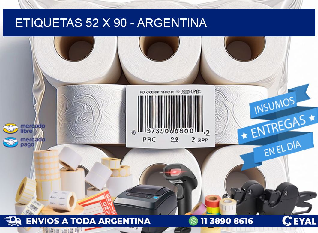 ETIQUETAS 52 x 90 - ARGENTINA