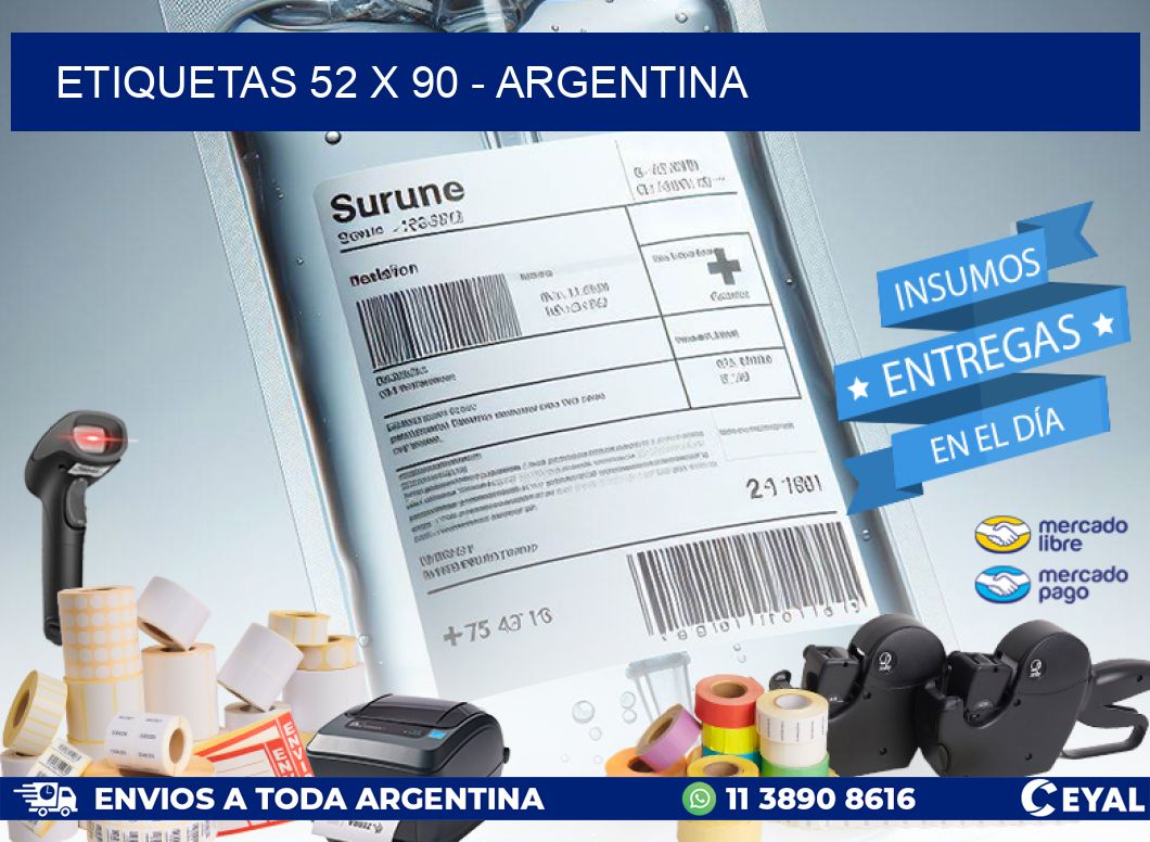ETIQUETAS 52 x 90 - ARGENTINA