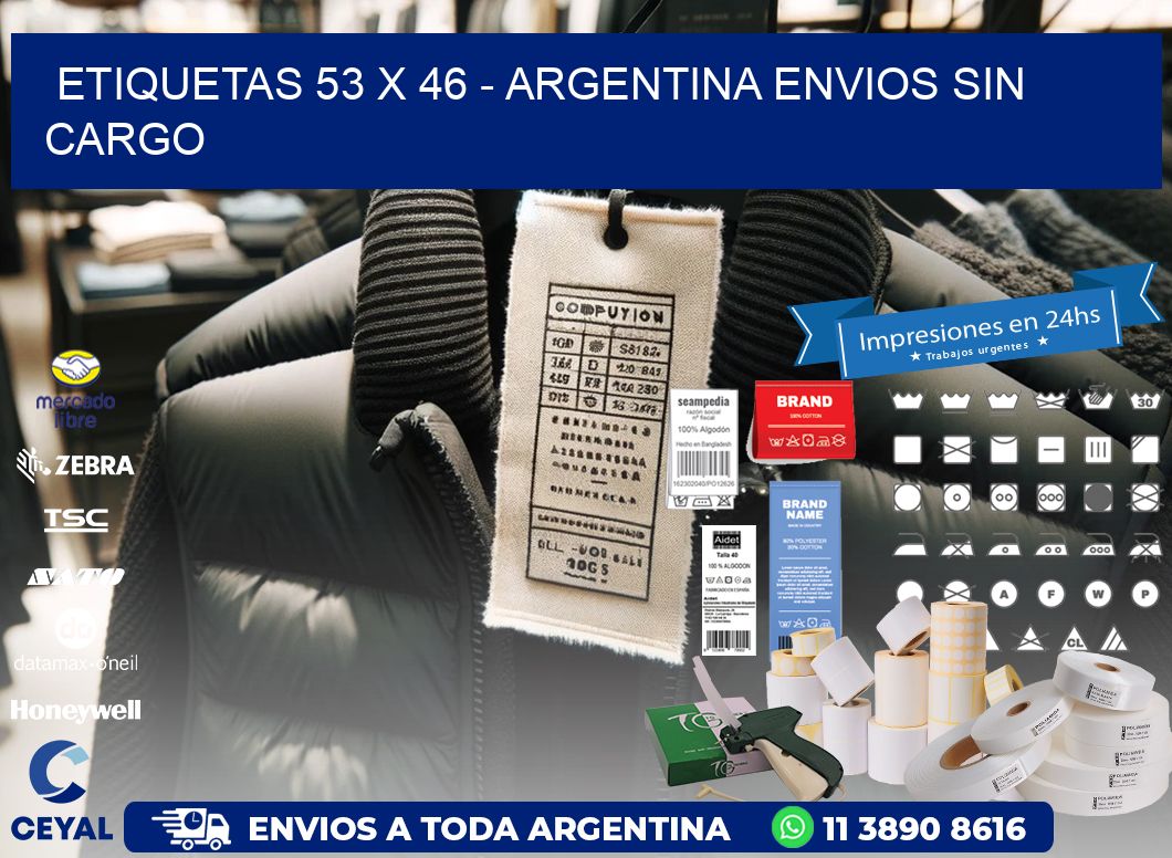 ETIQUETAS 53 x 46 - ARGENTINA ENVIOS SIN CARGO