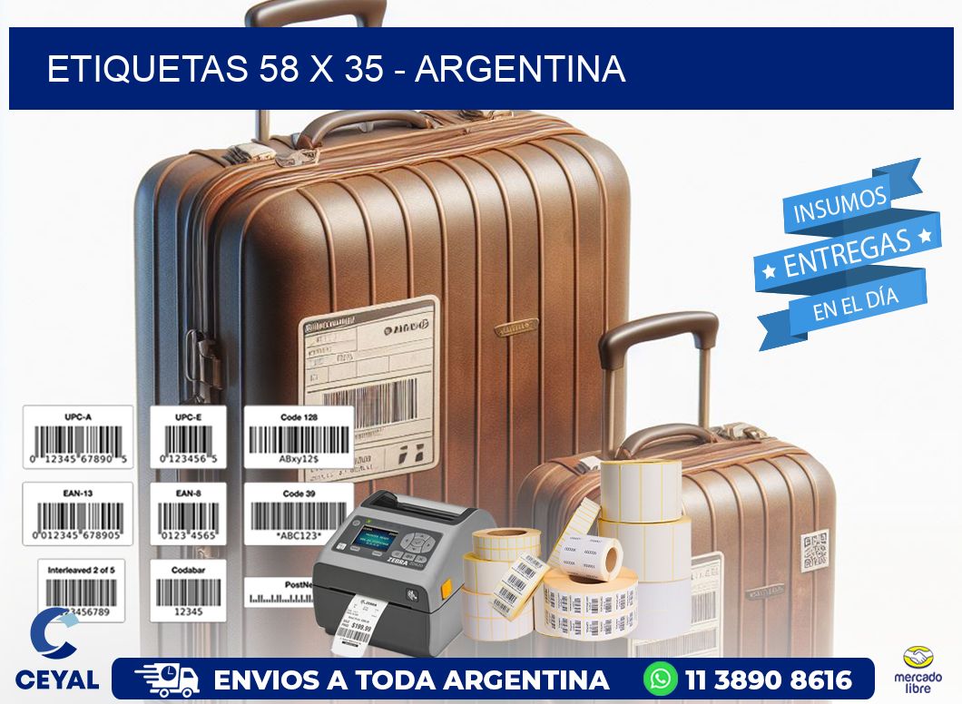 ETIQUETAS 58 x 35 - ARGENTINA