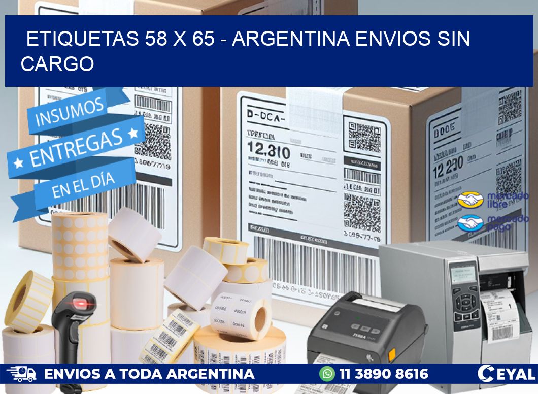 ETIQUETAS 58 x 65 – ARGENTINA ENVIOS SIN CARGO