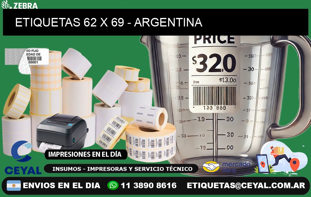 ETIQUETAS 62 x 69 - ARGENTINA