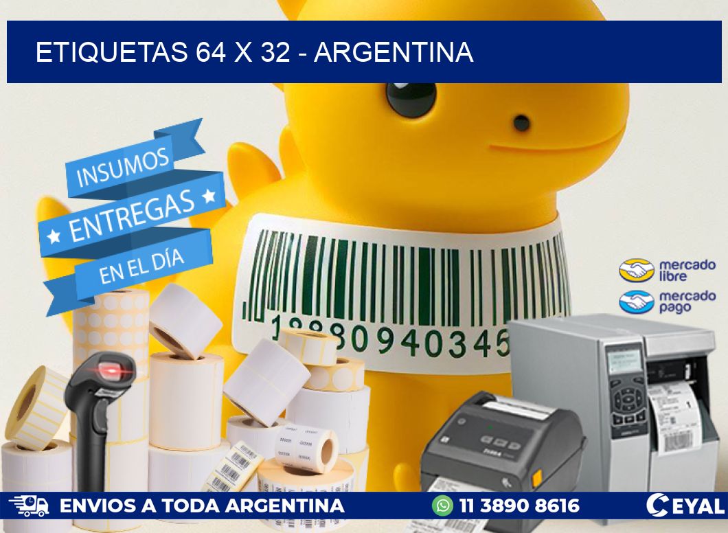 ETIQUETAS 64 x 32 - ARGENTINA