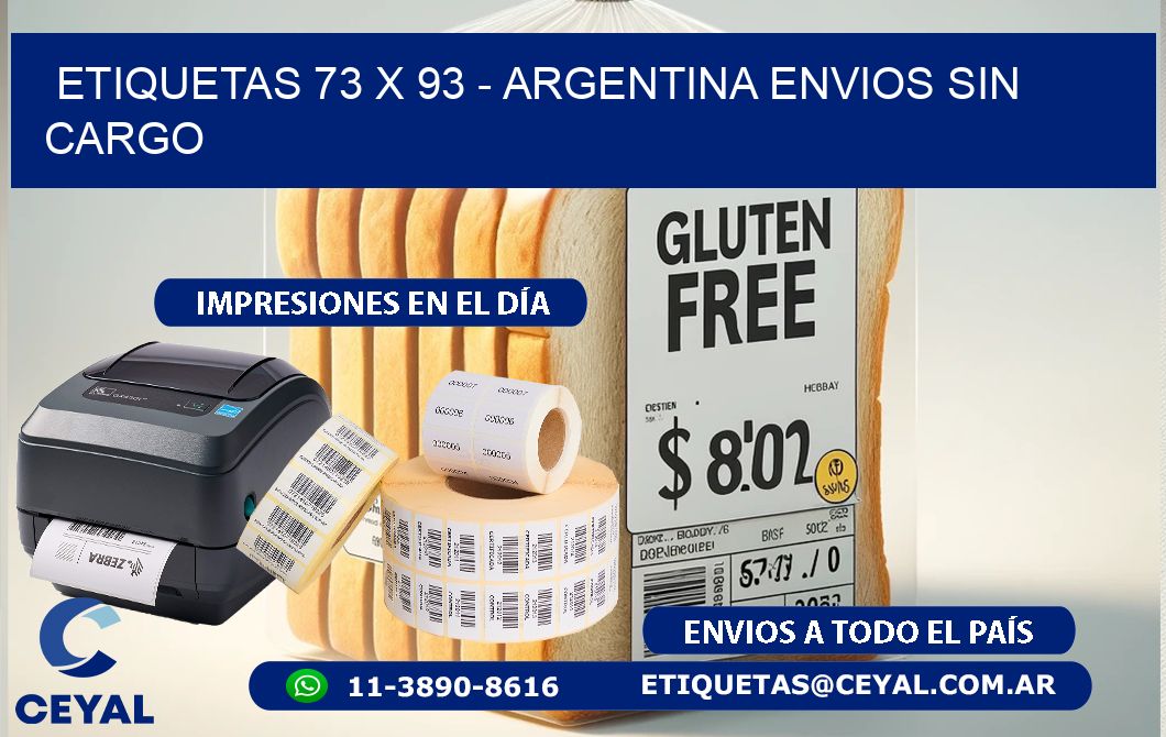 ETIQUETAS 73 x 93 - ARGENTINA ENVIOS SIN CARGO