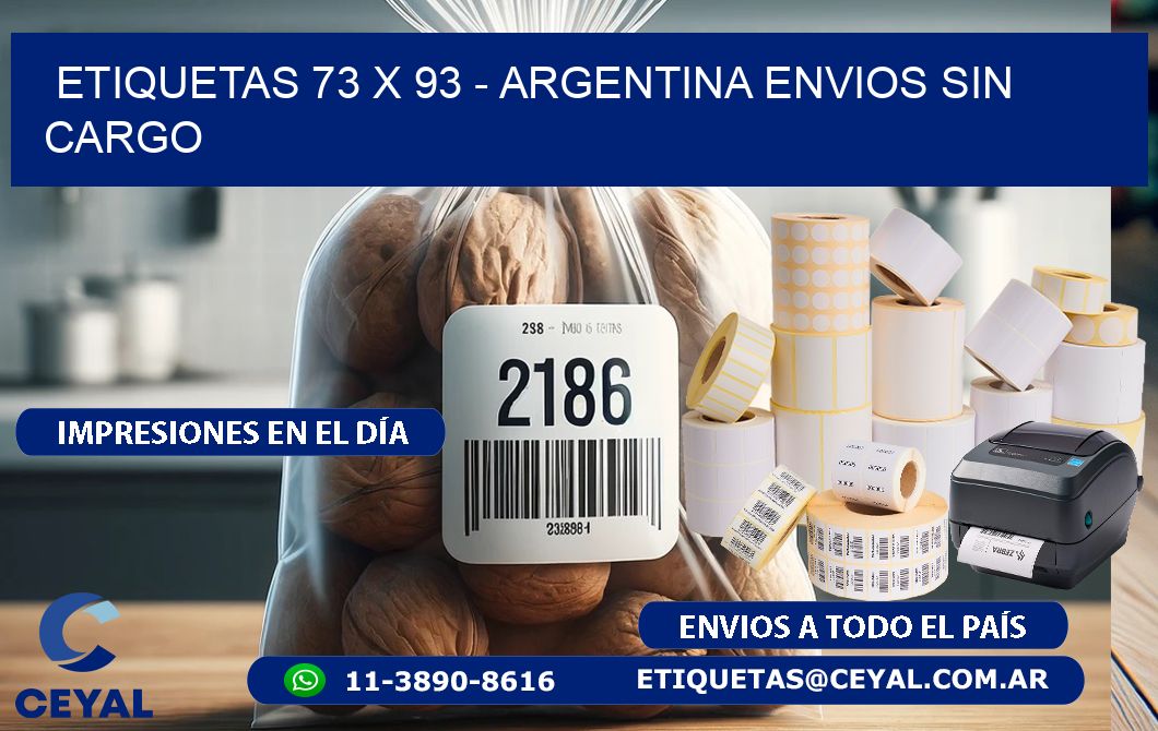 ETIQUETAS 73 x 93 - ARGENTINA ENVIOS SIN CARGO