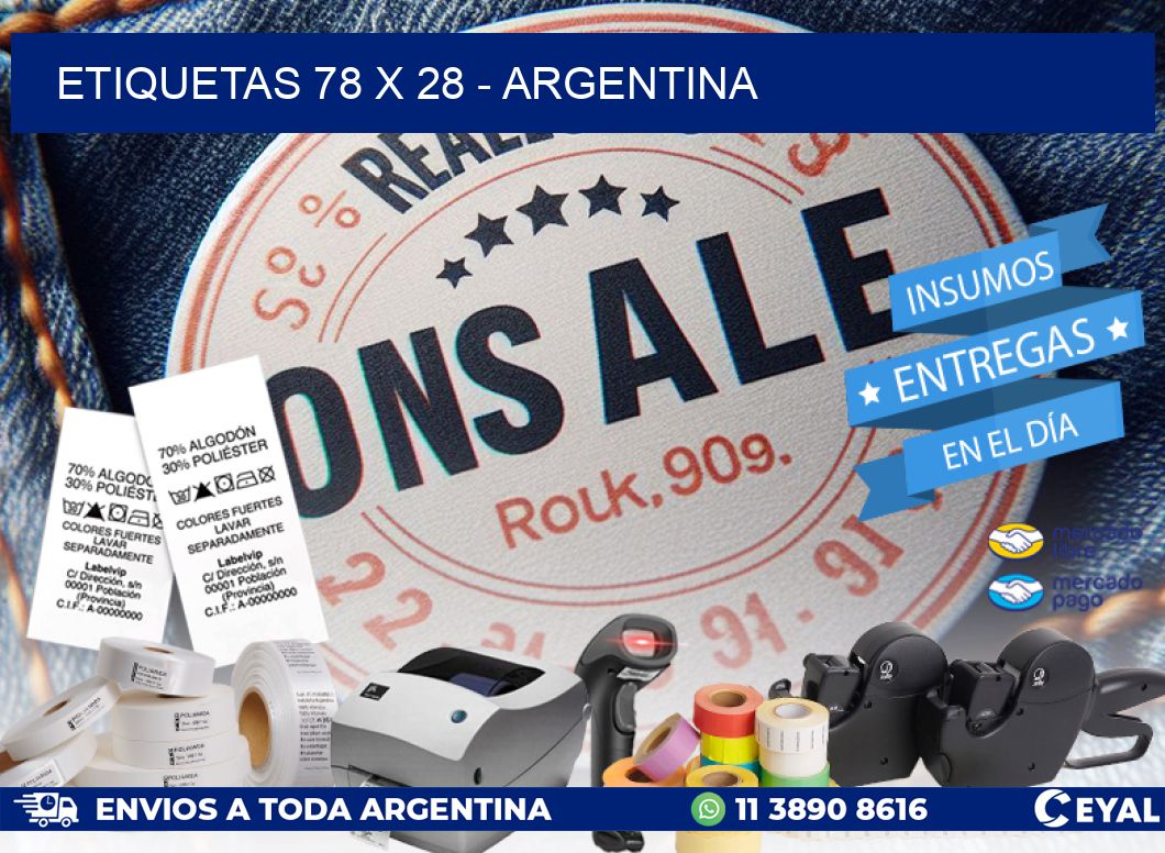 ETIQUETAS 78 x 28 - ARGENTINA