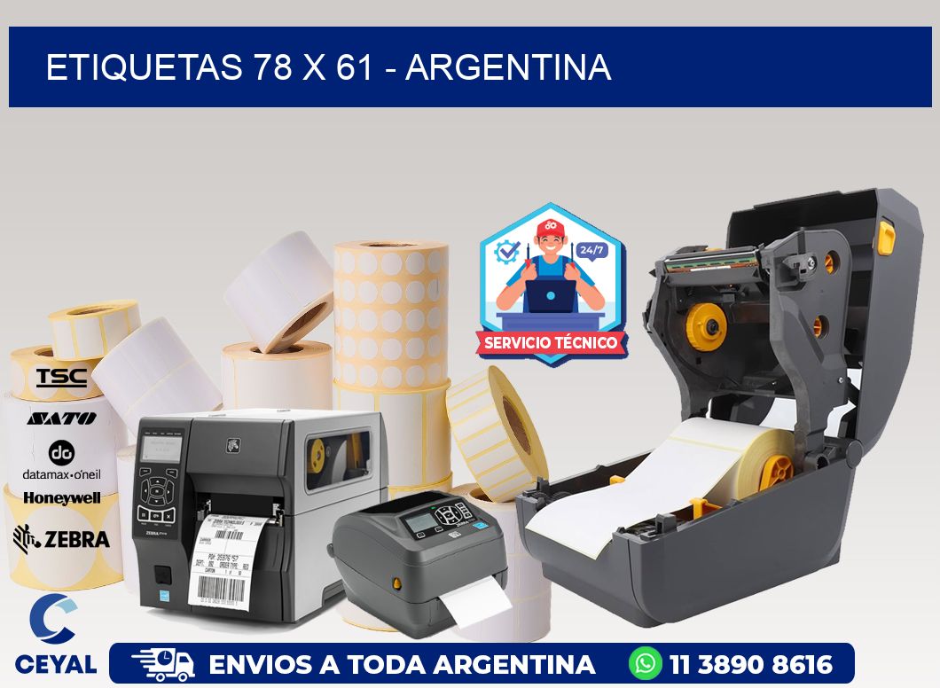 ETIQUETAS 78 x 61 - ARGENTINA