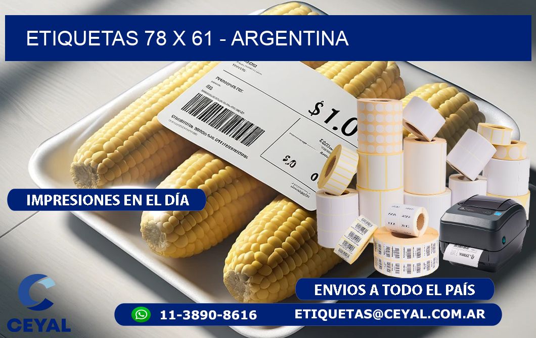 ETIQUETAS 78 x 61 - ARGENTINA