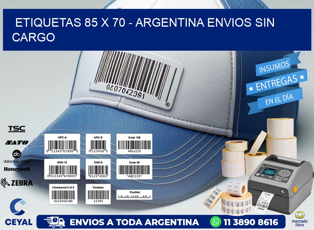 ETIQUETAS 85 x 70 - ARGENTINA ENVIOS SIN CARGO