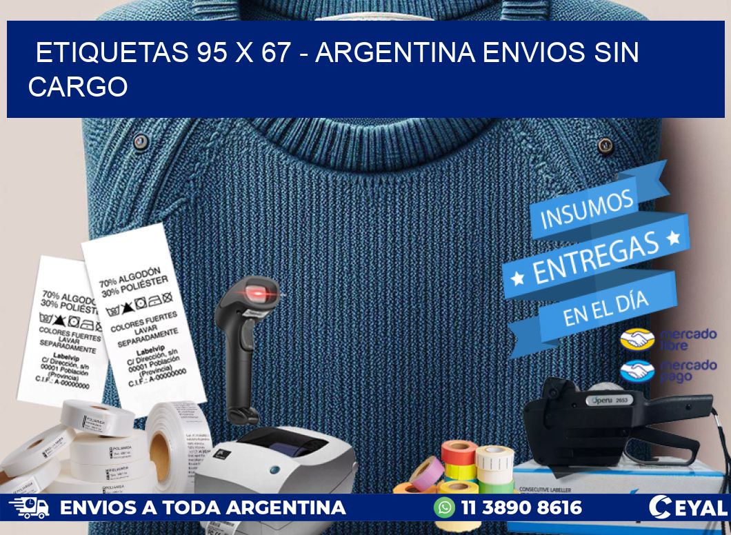 ETIQUETAS 95 x 67 – ARGENTINA ENVIOS SIN CARGO