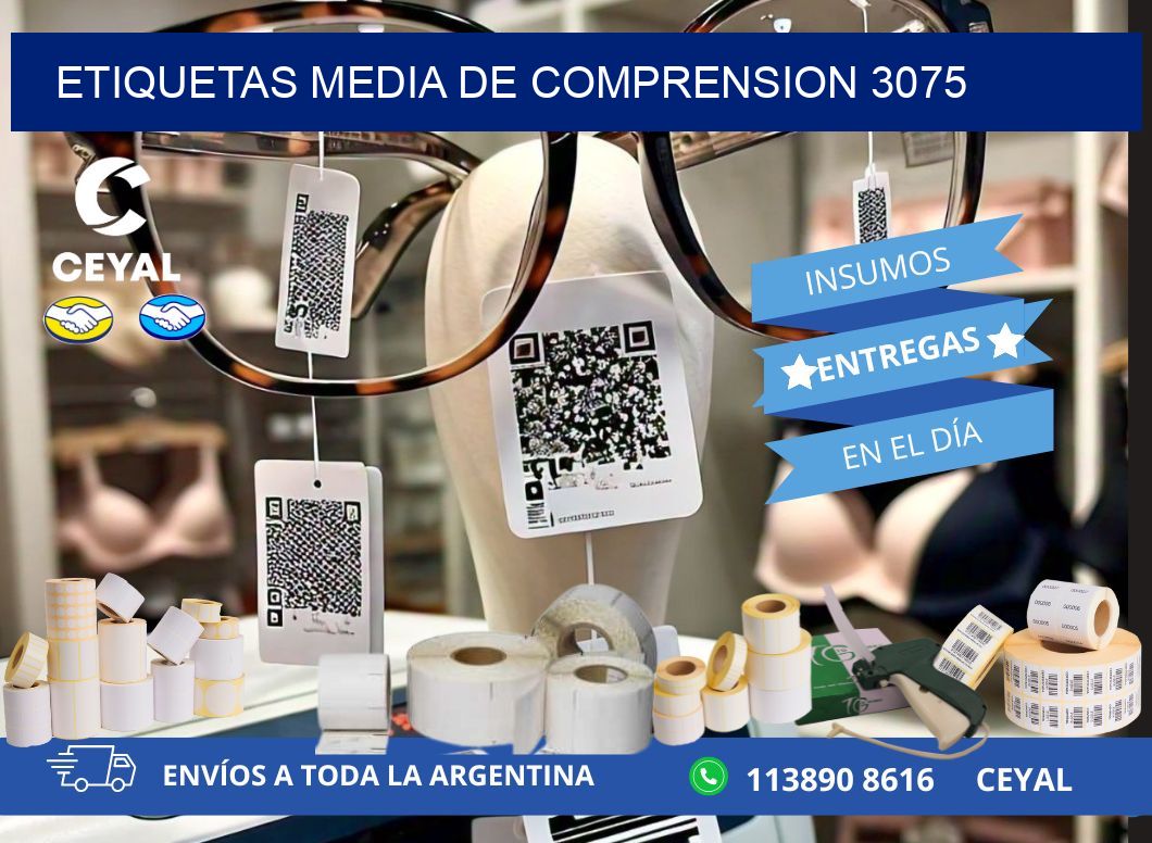 ETIQUETAS MEDIA DE COMPRENSION 3075