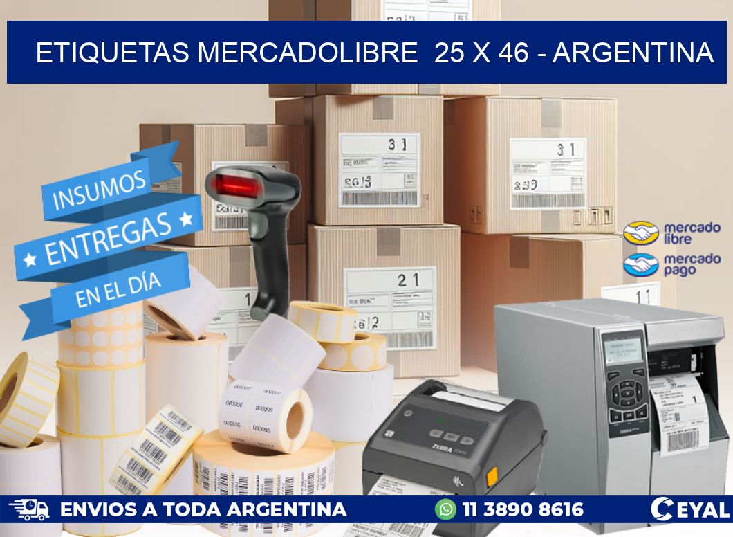 ETIQUETAS MERCADOLIBRE  25 x 46 – ARGENTINA