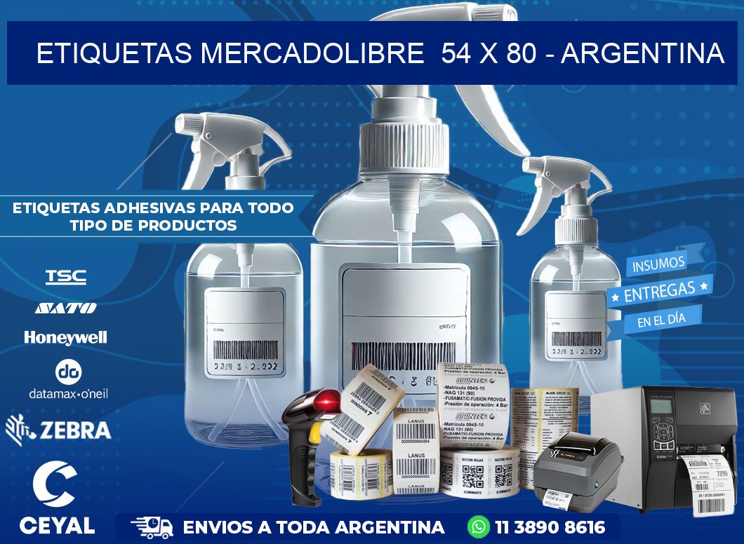 ETIQUETAS MERCADOLIBRE  54 x 80 – ARGENTINA