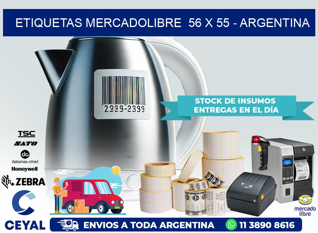 ETIQUETAS MERCADOLIBRE  56 x 55 – ARGENTINA