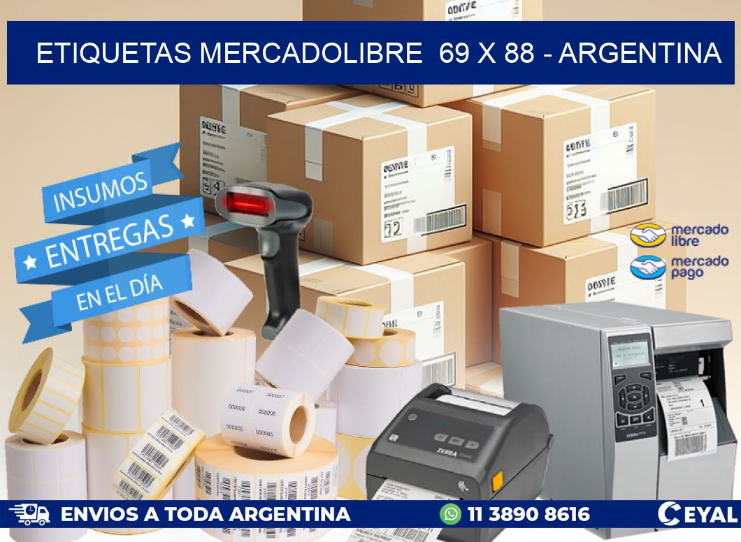 ETIQUETAS MERCADOLIBRE  69 x 88 – ARGENTINA