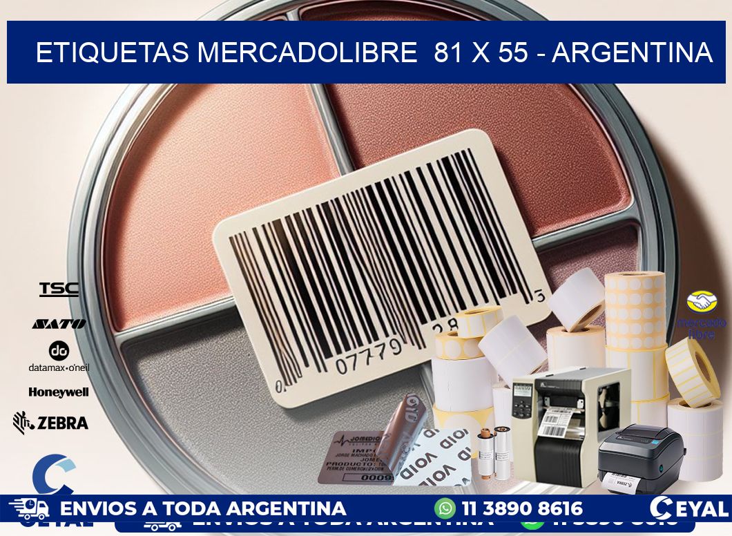 ETIQUETAS MERCADOLIBRE  81 x 55 – ARGENTINA