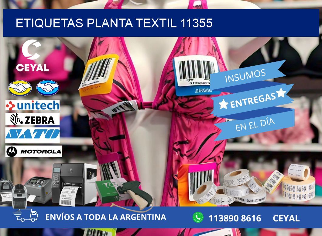 ETIQUETAS PLANTA TEXTIL 11355