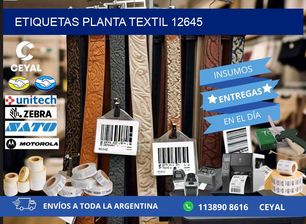 ETIQUETAS PLANTA TEXTIL 12645