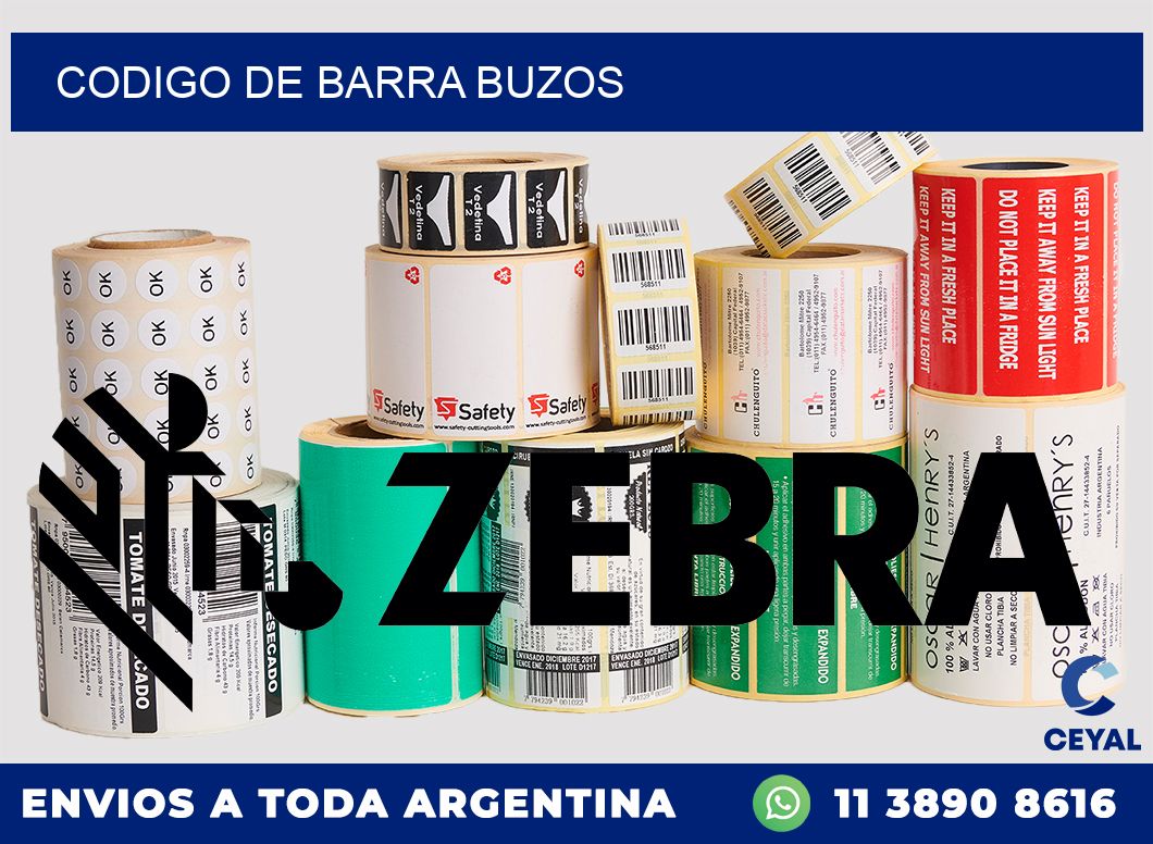 codigo de barra BUZOS